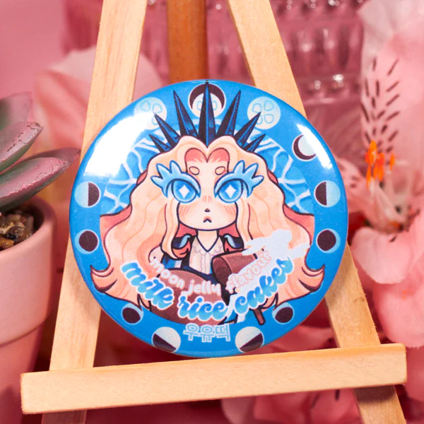 Moon Rice Cake Pin Badge