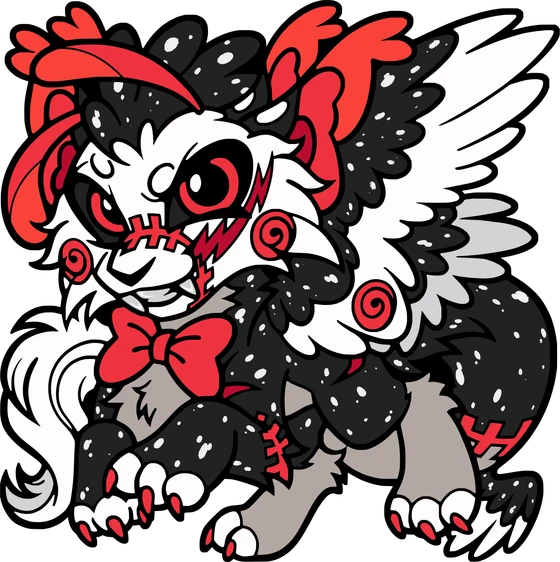 Grim, a custom enamel pin designed and made by Princefizz Art