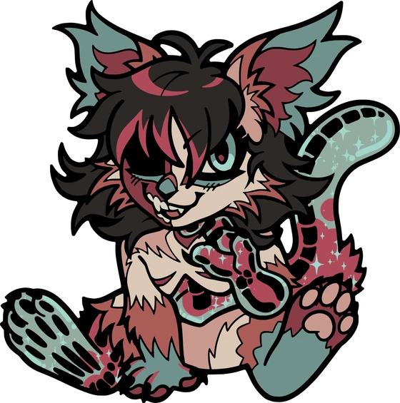 Nekro, a custom enamel pin designed and made by Princefizz Art