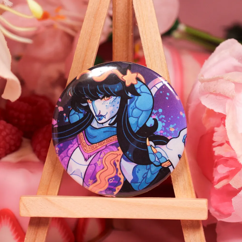 Desert Naga Button Badge