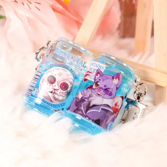 Blue vial liquid charms