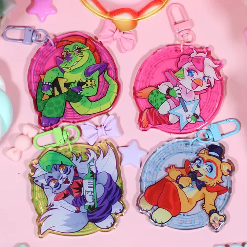 FNAF: Security Breach Glamrock Keychains