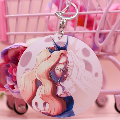 Artyficial Wailing Moon GITD Keychain