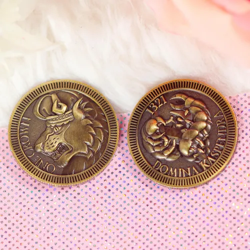 Lion Centipede Medieval D2 Coin