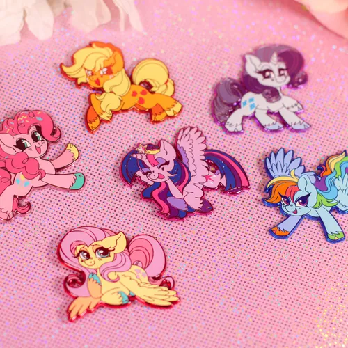 MLP Mane 6 Enamel Pins