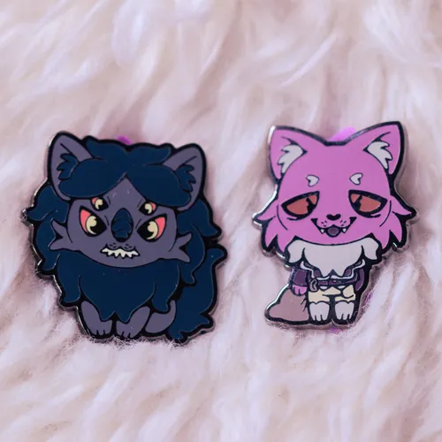 Fear & Hunger Pocketcat & Moonless Enamel Pins